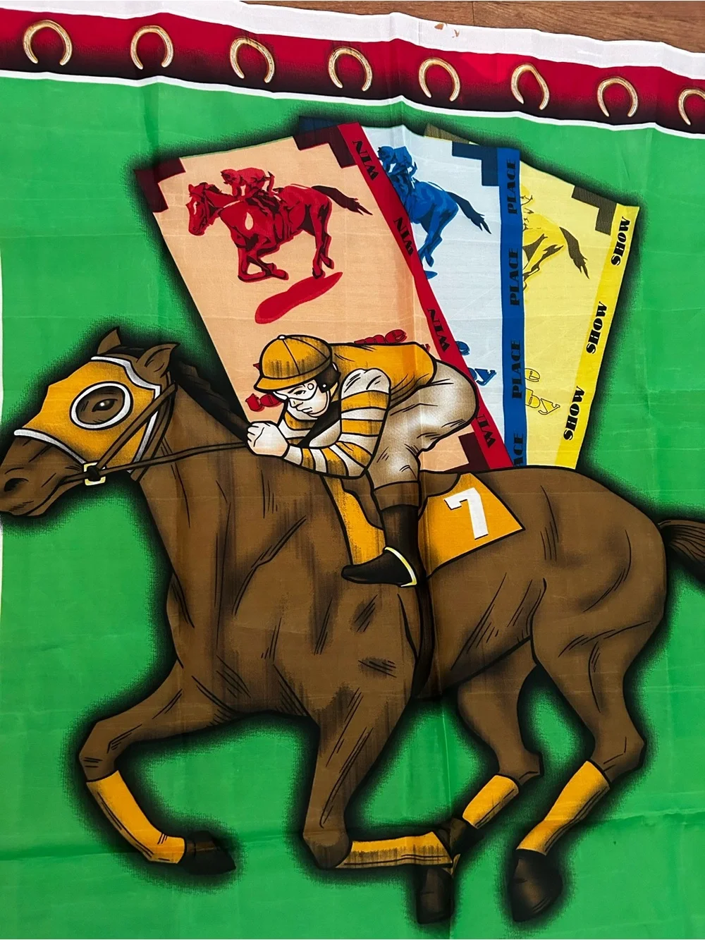 A Day At The Races Green & Red Decorative Banner